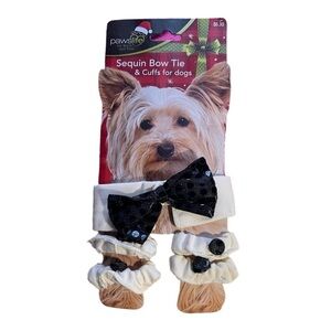 Sequin Bow Tie & Cuffs Dogs Cats